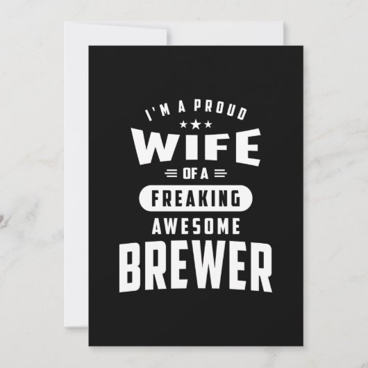 女性のためのBrewer役職タイトルTeeギフト サンキューカード (正面)