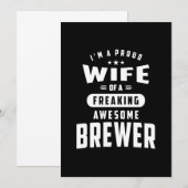 女性のためのBrewer役職タイトルTeeギフト サンキューカード (正面/裏面)