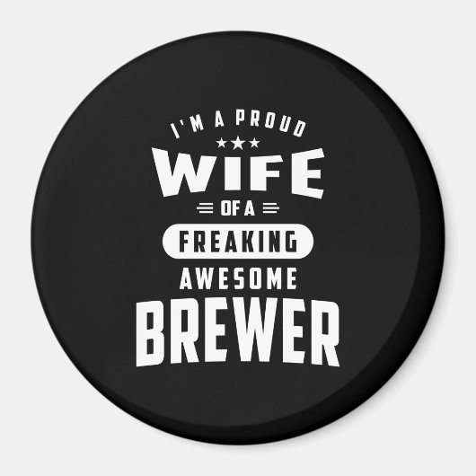 女性のためのBrewer役職タイトルTeeギフト マグネット (正面)