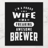 女性のためのBrewer役職タイトルTeeギフト ワインラベル (シングルラベル)