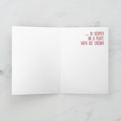 女性のためのGolferかわいい及びおもしろいの誕生日の切れ カード (内部)