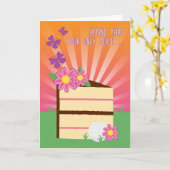 女性のためのGolferかわいい及びおもしろいの誕生日の切れ カード (黄色い花)