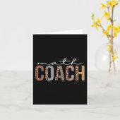 女性のためのMath Coach Leopard感謝おもしろい カード (黄色い花)
