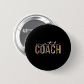 女性のためのMath Coach Leopard感謝おもしろい 缶バッジ (正面&裏面)