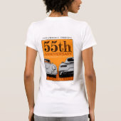 女性のためのMavs第55記念日の暗い文字 Tシャツ (裏面)