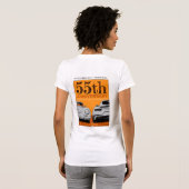 女性のためのMavs第55記念日の暗い文字 Tシャツ (裏面フル)