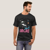 女性のためのOrcaグラフィック女の子の子供Whale Swea 1 Tシャツ (正面フル)