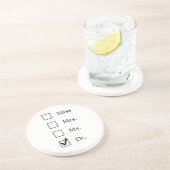 女性のためのPhDのギフト コースター (側面)