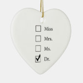 女性のためのPhDのギフト セラミックオーナメント (右)