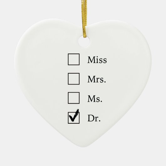 女性のためのPhDのギフト セラミックオーナメント (正面)