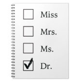 女性のためのPhDのギフト ノートブック (正面)