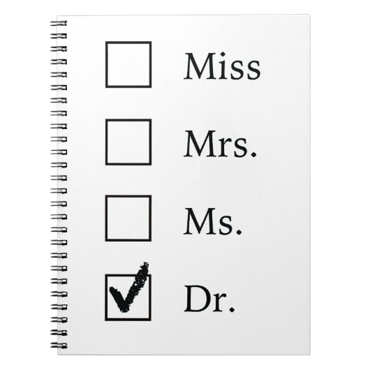 女性のためのPhDのギフト ノートブック (正面)