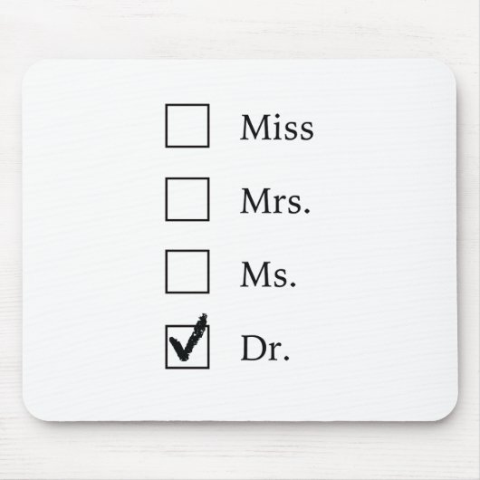 女性のためのPhDのギフト マウスパッド (正面)