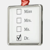 女性のためのPhDのギフト メタルオーナメント (左)