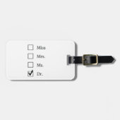 女性のためのPhDのギフト ラゲッジタグ (正面横)