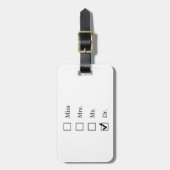 女性のためのPhDのギフト ラゲッジタグ (正面縦)