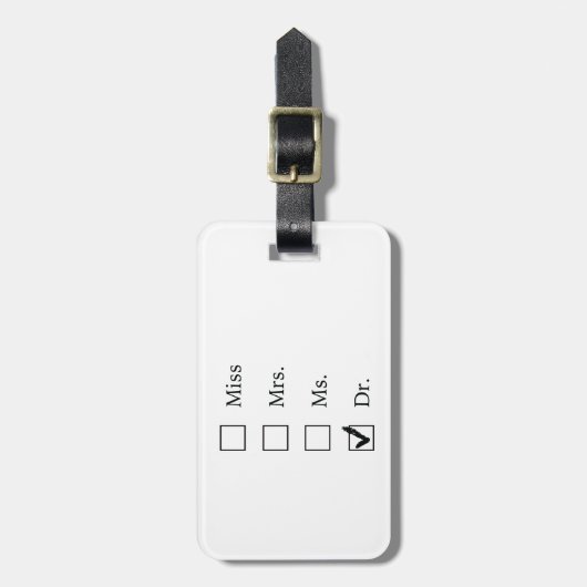 女性のためのPhDのギフト ラゲッジタグ (正面縦)