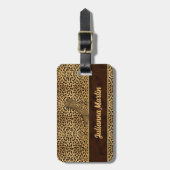 女性のためのTraveler小剣のチータのプリント ラゲッジタグ (正面縦)