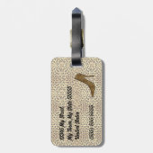 女性のためのTraveler小剣のチータのプリント ラゲッジタグ (裏面縦)