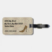 女性のためのTraveler小剣のチータのプリント ラゲッジタグ (裏面横)