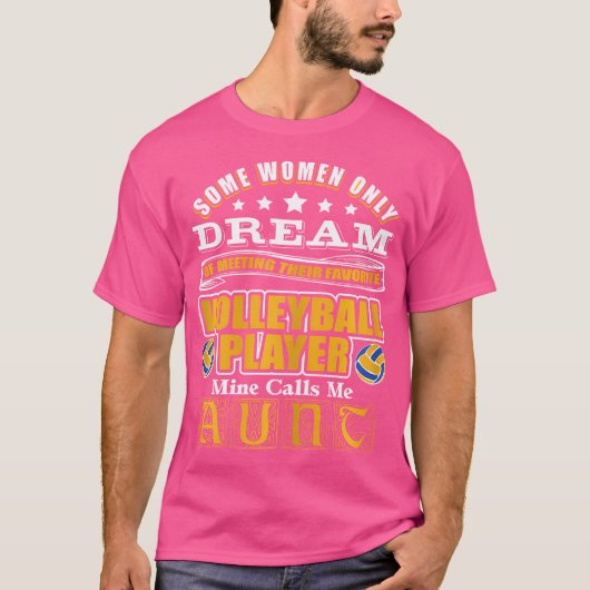 女性のためのWoバレーボールのバレーボール叔母 Tシャツ (正面)