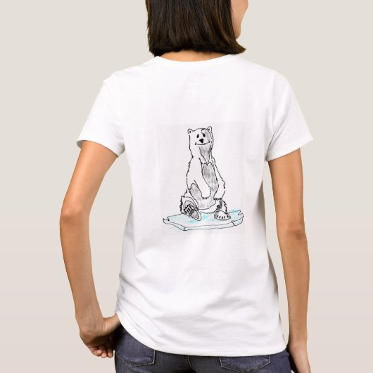女性のだらしないTシャツ-氷河に関係して下さい北極 Tシャツ (裏面)