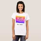 女性のだらしなく写実的なTシャツ Tシャツ (正面フル)