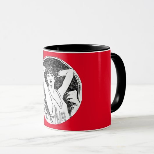 女性のひげそりマグ マグカップ (正面右)