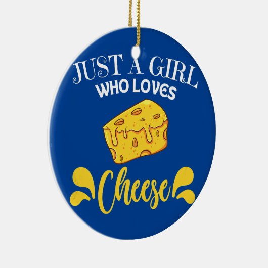 女性のみ女の子チーズことわざギフトを愛して セラミックオーナメント (右)