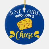 女性のみ女の子チーズことわざギフトを愛して セラミックオーナメント (正面)