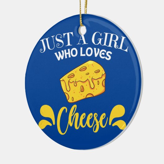 女性のみ女の子チーズことわざギフトを愛して セラミックオーナメント (左)