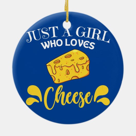 女性のみ女の子チーズことわざギフトを愛して セラミックオーナメント (裏面)