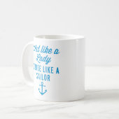 女性のようなFunny Quote行為 コーヒーマグカップ (正面左)