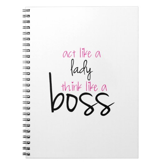 女性のようなThink Like行為ボス ノートブック (正面)