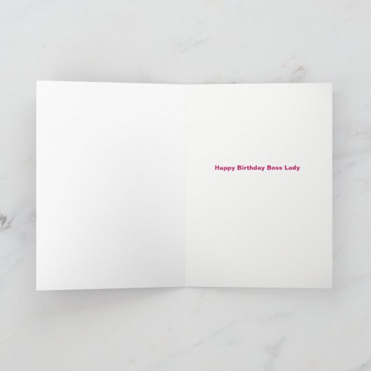 女性のように機能して下さい、しかしボスのように考えて下さい カード (内部)