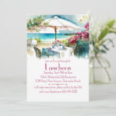 女性のアウトドアランチ招待状 招待状 (スタンド正面)
