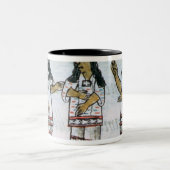 女性のアステカなコスチューム ツートーンマグカップ (中央)