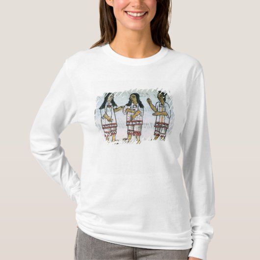 女性のアステカなコスチューム Tシャツ (正面)