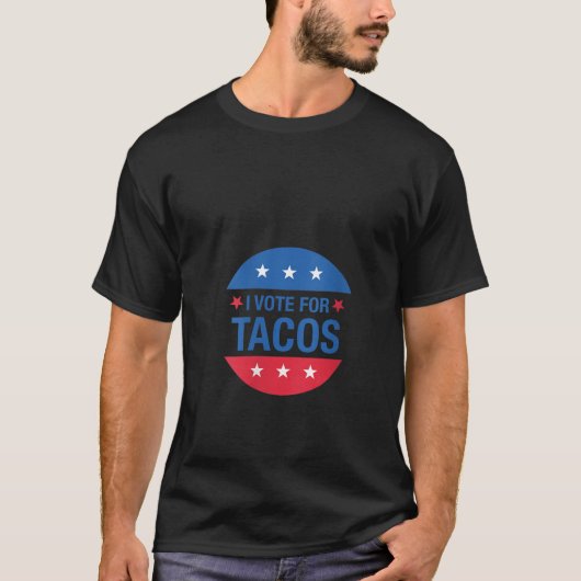 女性のアメリカ合衆国タコスおもしろいアメリカ選挙に投票 Tシャツ (正面)