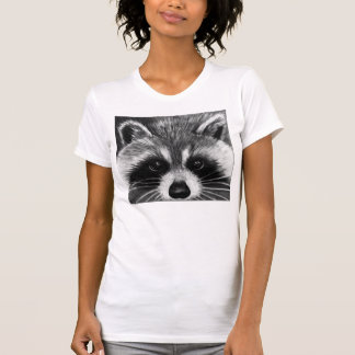 女性のアライグマのワイシャツ Tシャツ