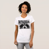 女性のアライグマのワイシャツ Tシャツ (正面フル)