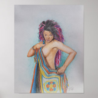 女性のアートワーク ポスター