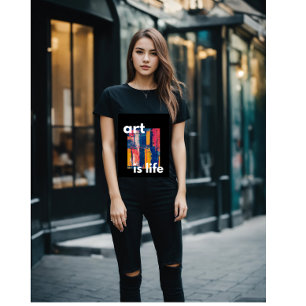 女性のアート好きのトレンドTシャツ Tシャツ