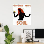 女性のイチョウに魂がある ポスター (ホームオフィス)