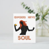 女性のイチョウに魂がある ポストカード (スタンド正面)