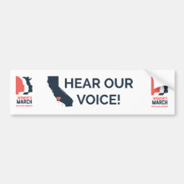 女性のイベント3月SLO - 2018年1月の バンパーステッカー