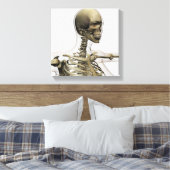 女性のイラストレーションの医学的スカルと キャンバスプリント (インサイチュ (寝室))