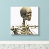 女性のイラストレーションの医学的スカルと キャンバスプリント (インサイチュ (ウッドフロア))