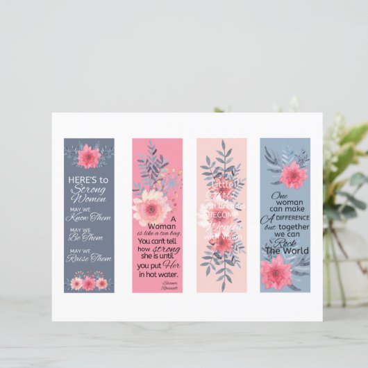 女性のインスパイアしおり引用文 (スタンド正面)