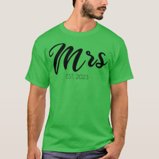 女性のウェディングマッチングギフト Mrs Tシャツ